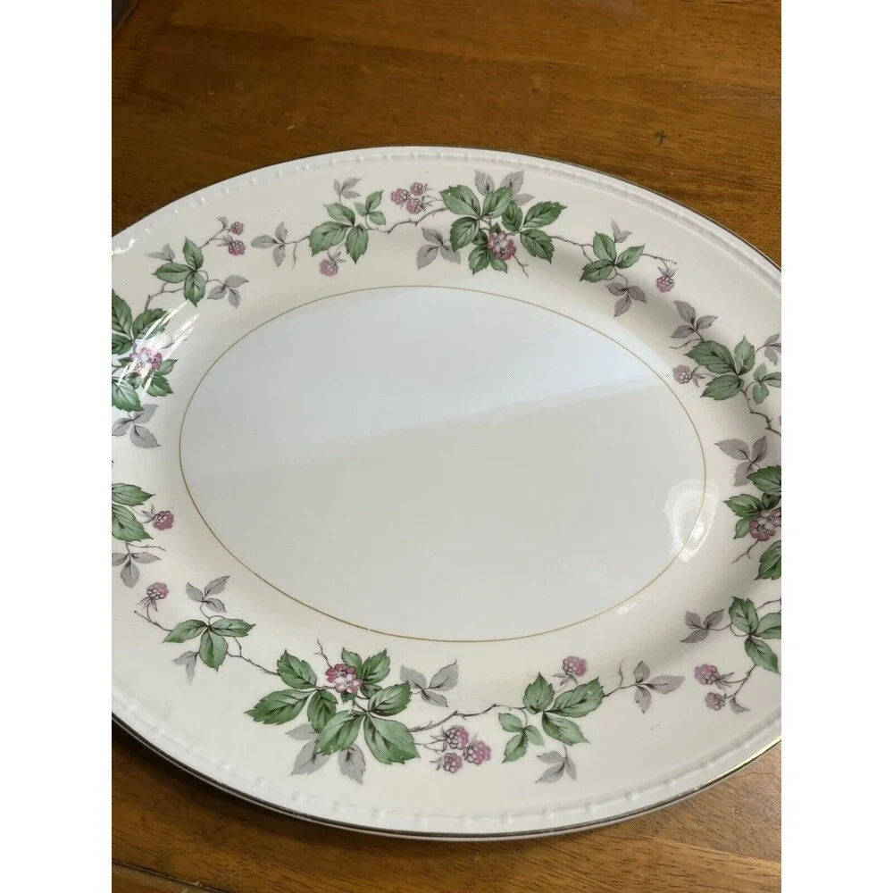 Vintage Homer Laughlin Eggshell Georgian Floral 14” Serving Plate Platter